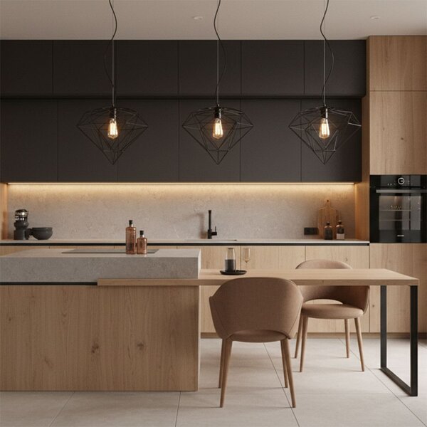 LAMPĂ DE CULOARE DIAMANT METAL LOFT BLACK APP563-1CP