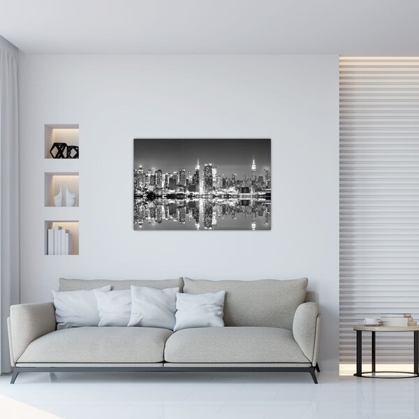 Tablou - New York, alb-negru (90x60 cm)