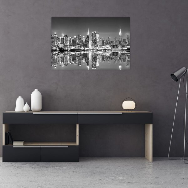 Tablou - New York, alb-negru (90x60 cm)