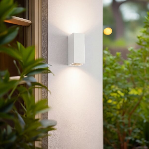 Lampă de Exterior Lucande, Xava, reglabil, Alb, Balcon, Aluminiu, Modern