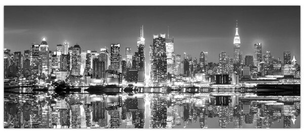 Tablou - New York, alb-negru (120x50 cm)