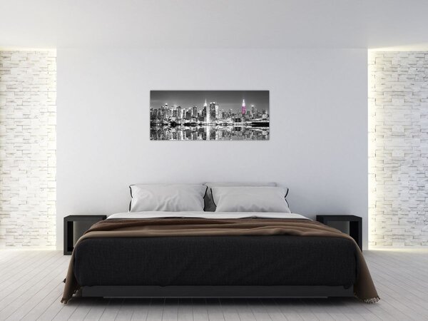 Tablou - New York și zgârie-norii mov (120x50 cm)