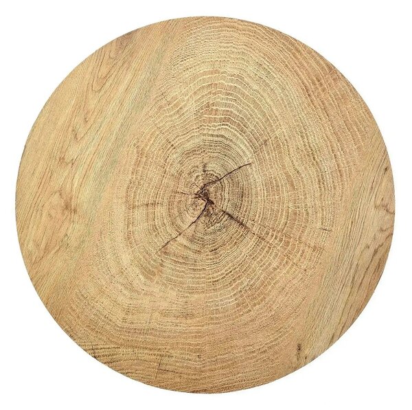 Masuta cafea BROOKLYN S, stejar natural/negru, 45x45x45 cm