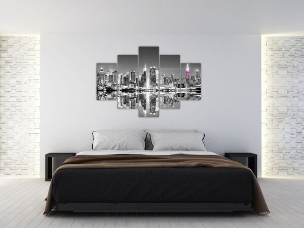 Tablou - New York și zgârie-norii mov (150x105 cm)
