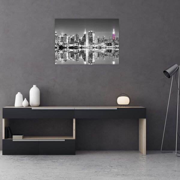 Tablou - New York și zgârie-norii mov (70x50 cm)