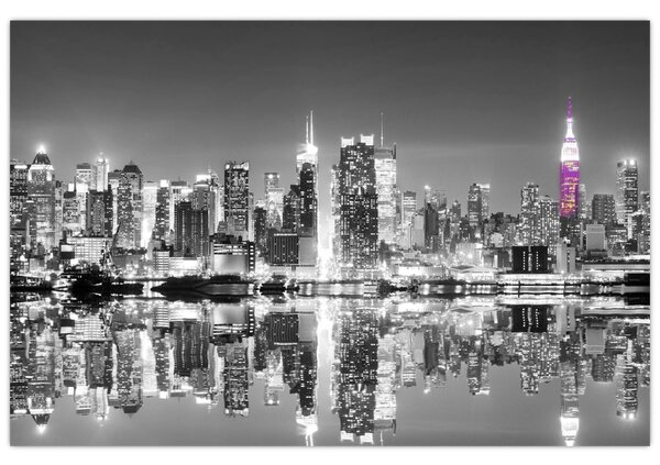 Tablou - New York și zgârie-norii mov (90x60 cm)