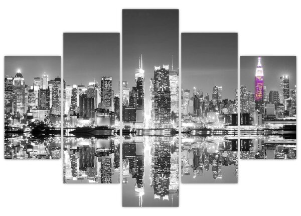 Tablou - New York și zgârie-norii mov (150x105 cm)