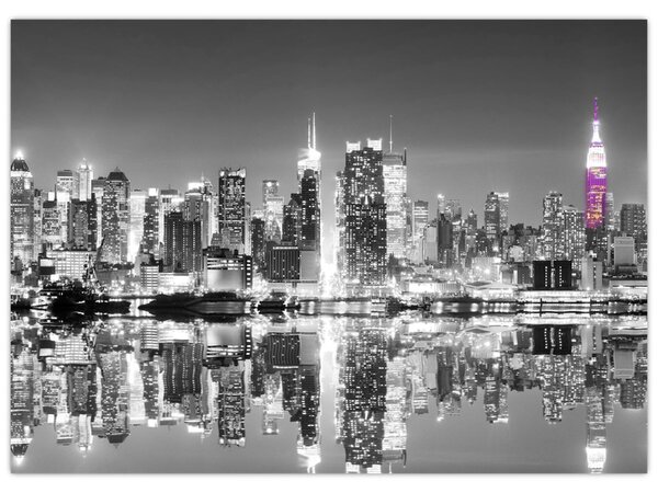 Tablou - New York și zgârie-norii mov (70x50 cm)