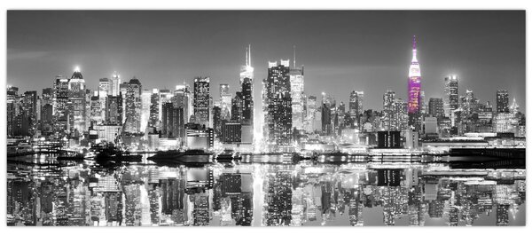 Tablou - New York și zgârie-norii mov (120x50 cm)