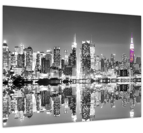 Tablou - New York și zgârie-norii mov (70x50 cm)