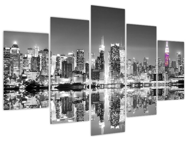 Tablou - New York și zgârie-norii mov (150x105 cm)