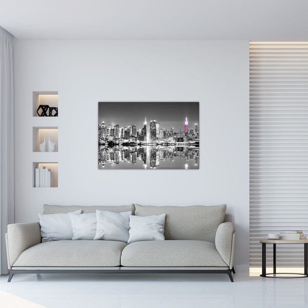 Tablou - New York și zgârie-norii mov (90x60 cm)