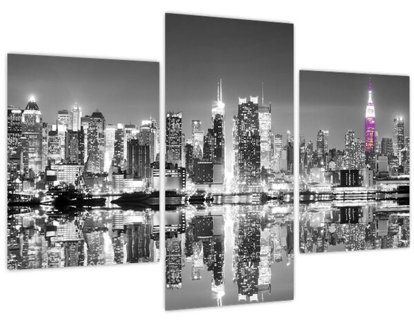 Tablou - New York și zgârie-norii mov (90x60 cm)