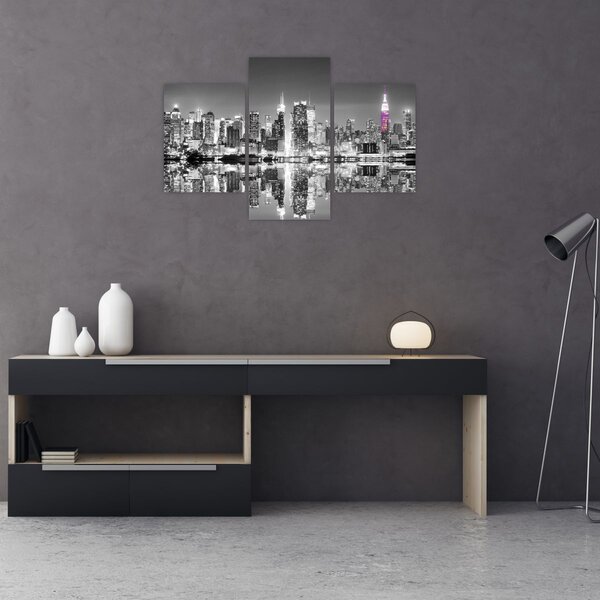 Tablou - New York și zgârie-norii mov (90x60 cm)