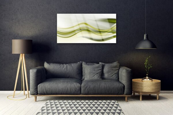 Tablou pe sticla Abstract Art Verde Gri Alb