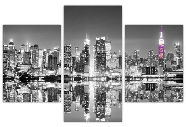 Tablou - New York și zgârie-norii mov (90x60 cm)