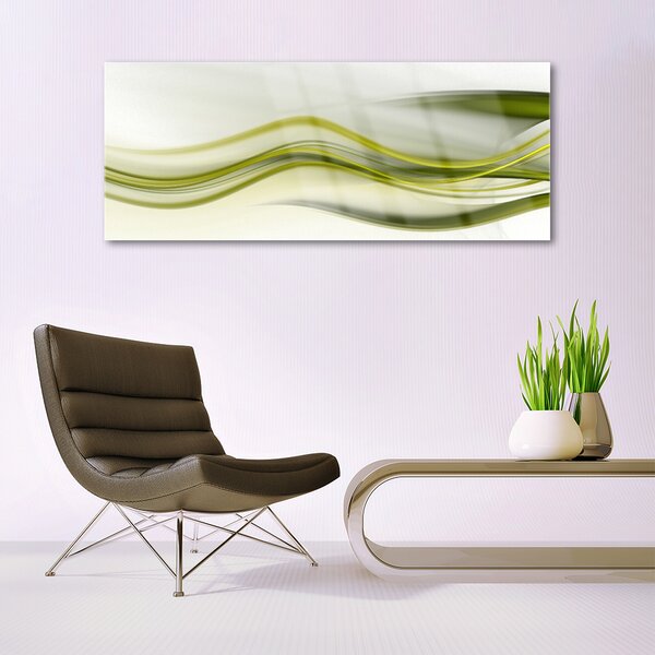 Tablou pe sticla Abstract Art Verde Gri Alb