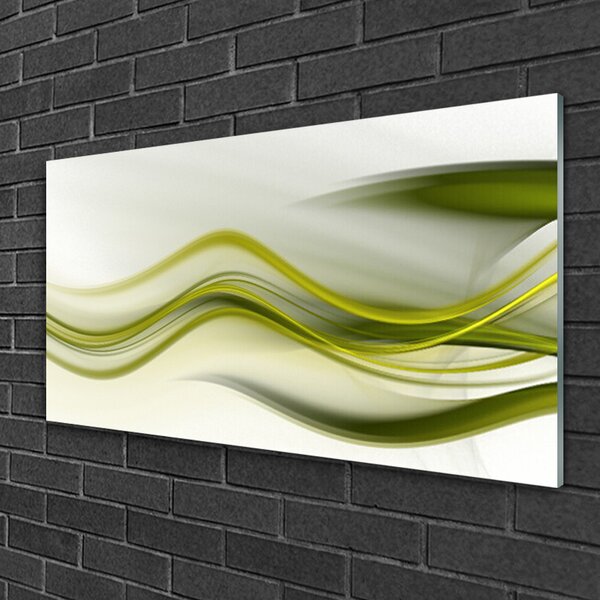Tablou pe sticla Abstract Art Verde Gri Alb