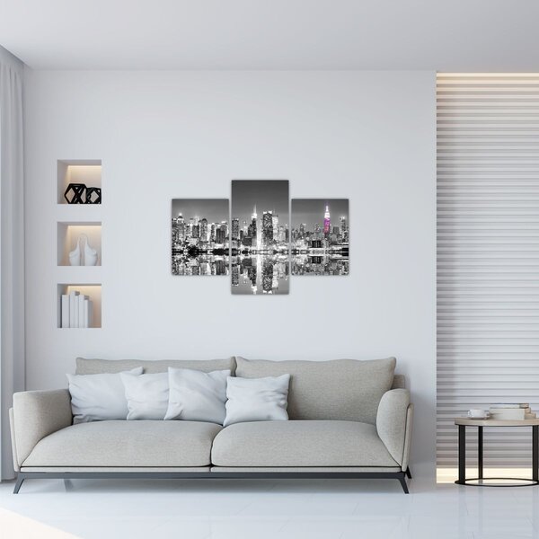 Tablou - New York și zgârie-norii mov (90x60 cm)