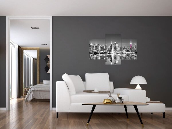 Tablou - New York și zgârie-norii mov (90x60 cm)