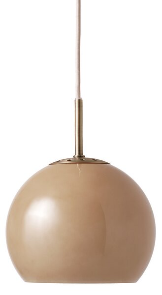 Lustră Pendul FRANDSEN, Ball, reglabil, Maro / Rugină, Sala de mese, Sticlă