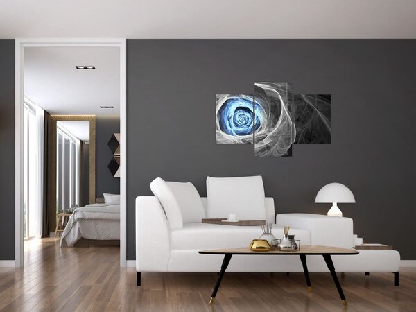 Tablou - Abstract Rose Blue (90x60 cm)