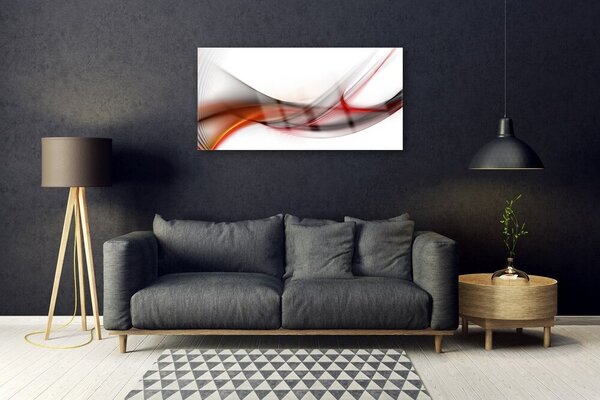 Tablou pe sticla Abstract Art Galben Maro Gri Alb
