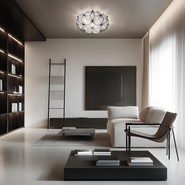 Plafoniere Slamp, C'EST LA VIE, reglabil, Negru, Camera de zi, Plastic, Design