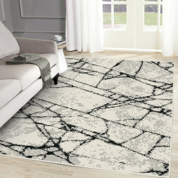 Covor Abstract, Model Cappuccino 16102 610, Gri 60 x 110
