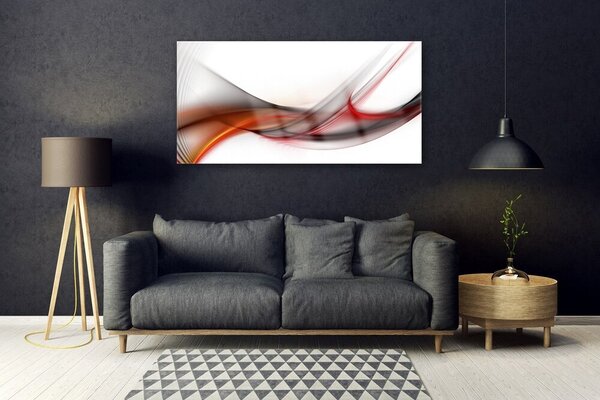 Tablou pe sticla Abstract Art Galben Maro Gri Alb