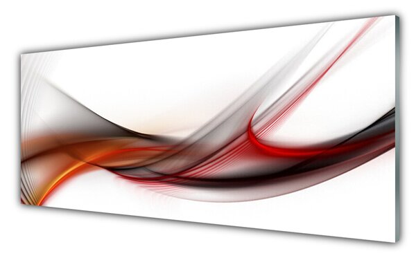 Panou sticla bucatarie Abstract Art Galben Maro Gri Alb