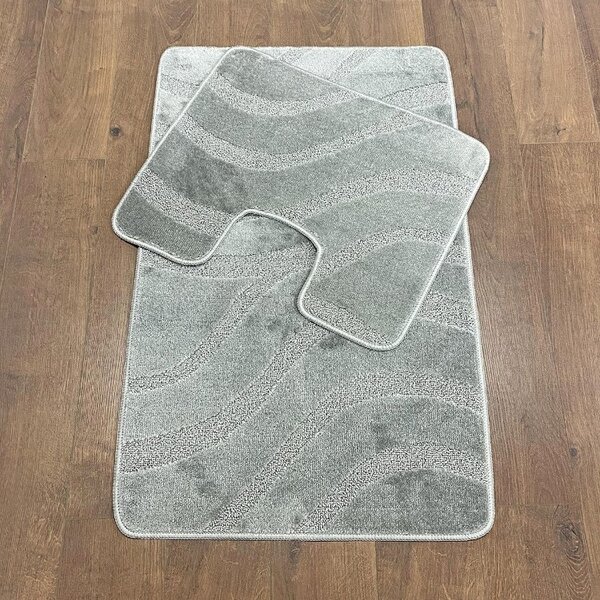 Covor baie, Symphony Platinum 2504, 60x100 cm, 50x60 cm, Set 2 bucati 50 x 80 / 40 x 50