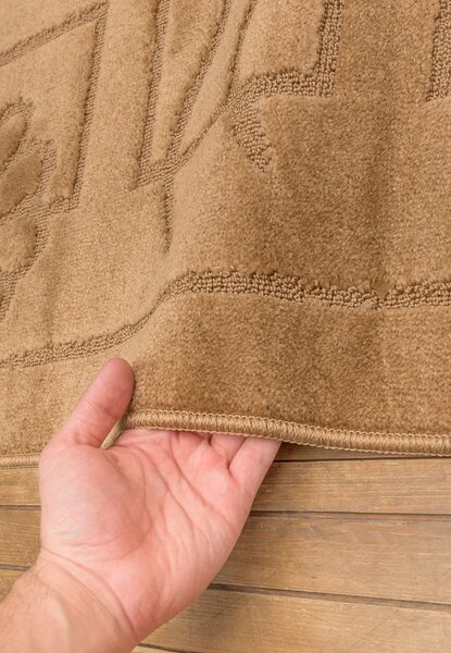 Set 2 Covorase antiderapante de baie, Maritime 2546, Bej, 60x100 50x60 cm 60 x 100 / 50 x 60