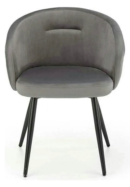 Scaun K430, gri, stofa/metal, 61x54x77 cm