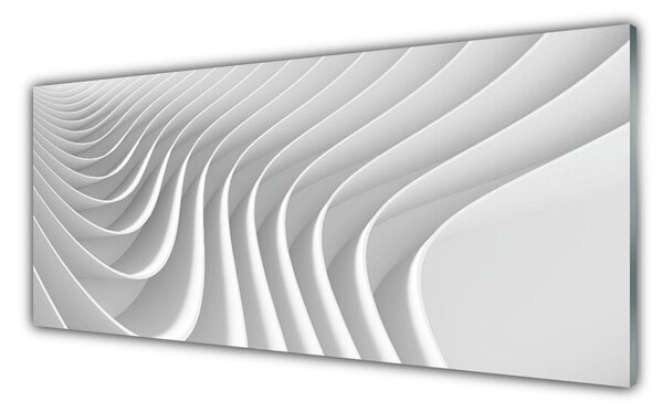 Tablou pe sticla Abstract Art White