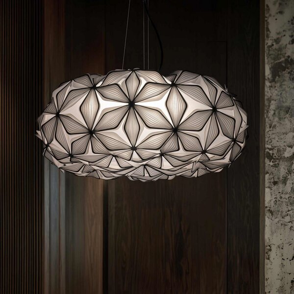 Lustră Pendul Slamp, C'EST LA VIE, reglabil, Negru, Camera de zi, Plastic, Design