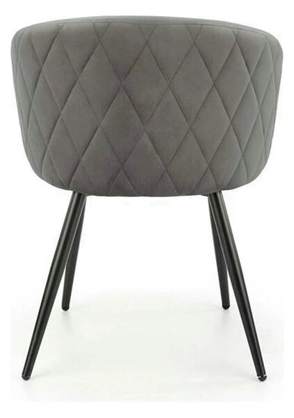 Scaun K430, gri, stofa/metal, 61x54x77 cm
