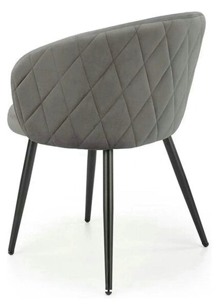 Scaun K430, gri, stofa/metal, 61x54x77 cm
