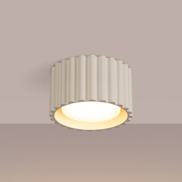 Plafoniere SOLLUX LIGHTING, RIBLA, reglabil, Bej, Camera de zi, Aluminiu