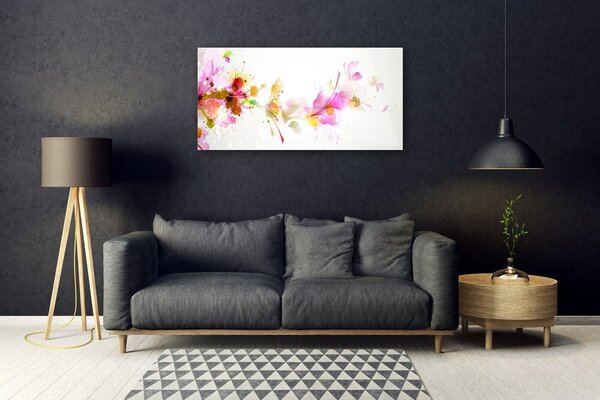 Tablou pe sticla Abstract Art Roz Verde