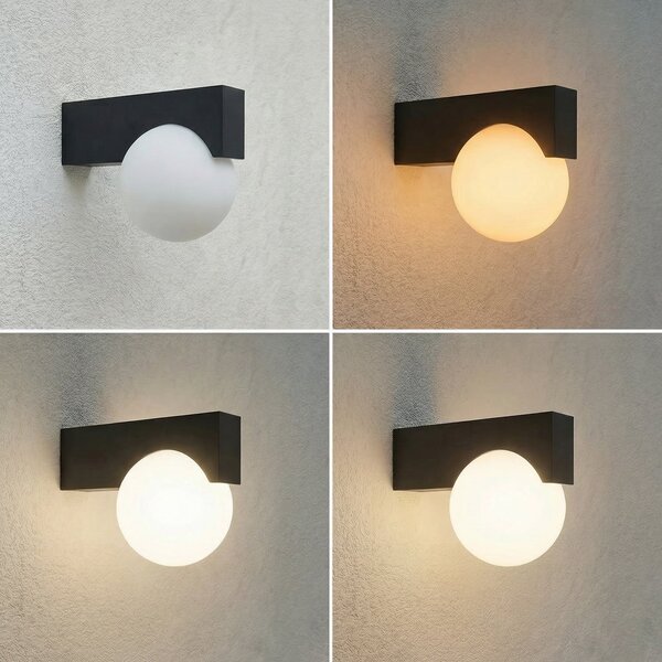 Lămpi de exterior Lucande, Vijon, Negru, Aluminiu, Modern