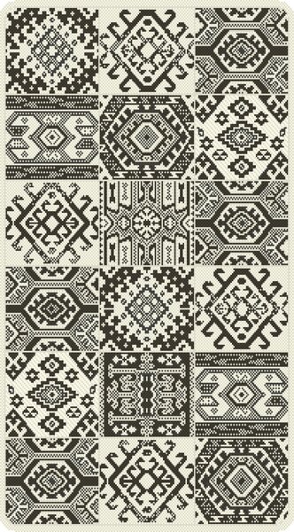 Covor Bucatarie, Flex 19636-08, Gri Negru 75x150 cm 75x150