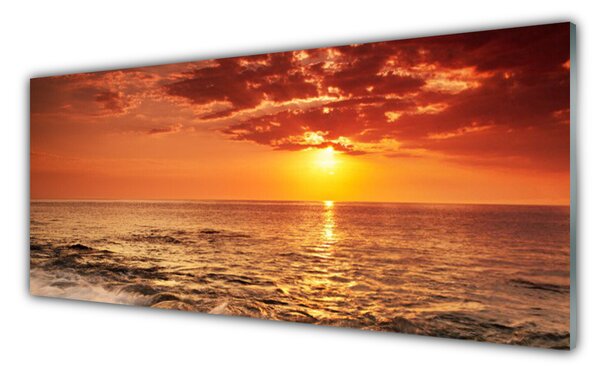 Tablou pe sticla Sea Sun Peisaj Galben
