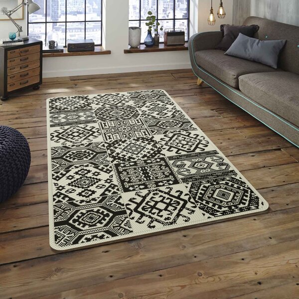 Covor Bucatarie, Flex 19636-08, Gri Negru 75x150 cm 75x150