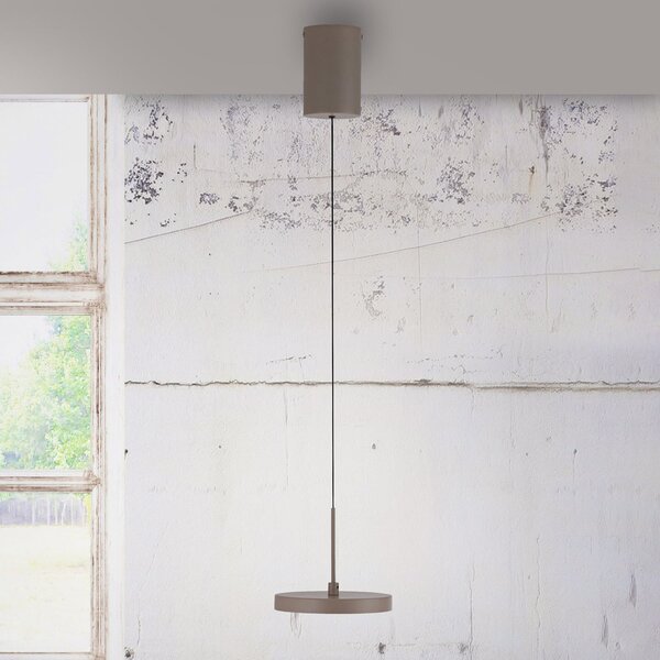 JUST LIGHT. GmbH Lampă suspendată LED Plata, nisip, 1 bec, 3.000 K, reglabil, Bej, Camera de zi / sufragerie, Metal, Modern