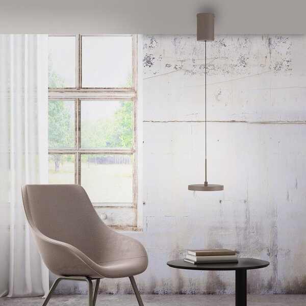 JUST LIGHT. GmbH Lampă suspendată LED Plata, nisip, 1 bec, 3.000 K, reglabil, Bej, Camera de zi / sufragerie, Metal, Modern