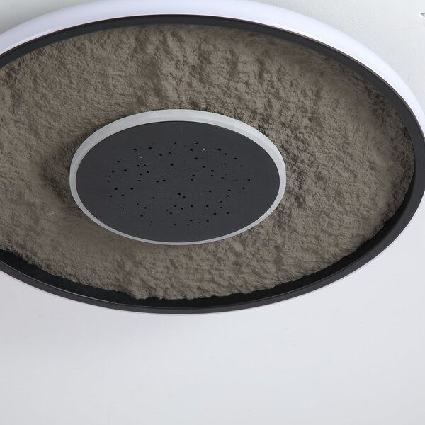 Searchlight Plafonieră LED Lumadisc, efect stelat, negru, Ø 41 cm, reglabil, Negru, Camera de zi / sufragerie, Metal, Modern