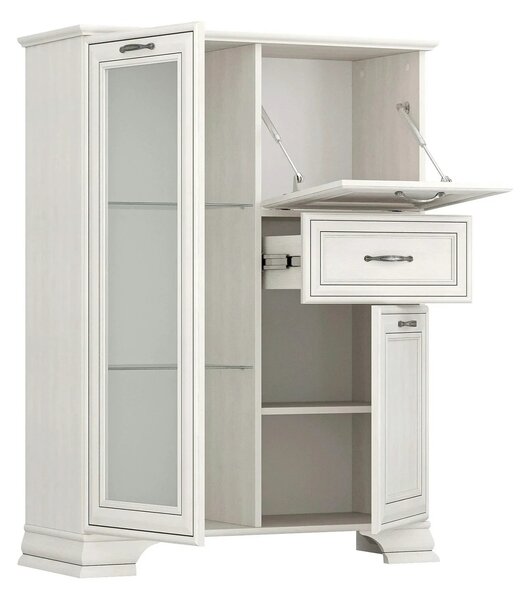 Vitrina TIFFANY II, grej, PAL, 94x37x125 cm