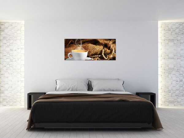 Tablou - O ceașcă de cafea (120x50 cm)