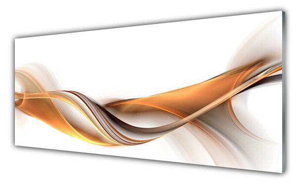 Tablou pe sticla Abstract Art Galben Gri Alb